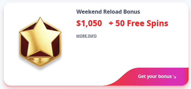 Weekend Reload Bonus Infinty Casino